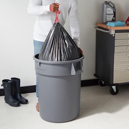 Amazon Basics Trash Bags, 30 Gallon, 50 Count | Drawstring | Multipurpose | Pack of 2