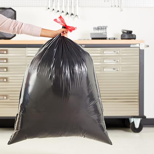 Amazon Basics Trash Bags, 30 Gallon, 50 Count | Drawstring | Multipurpose | Pack of 2