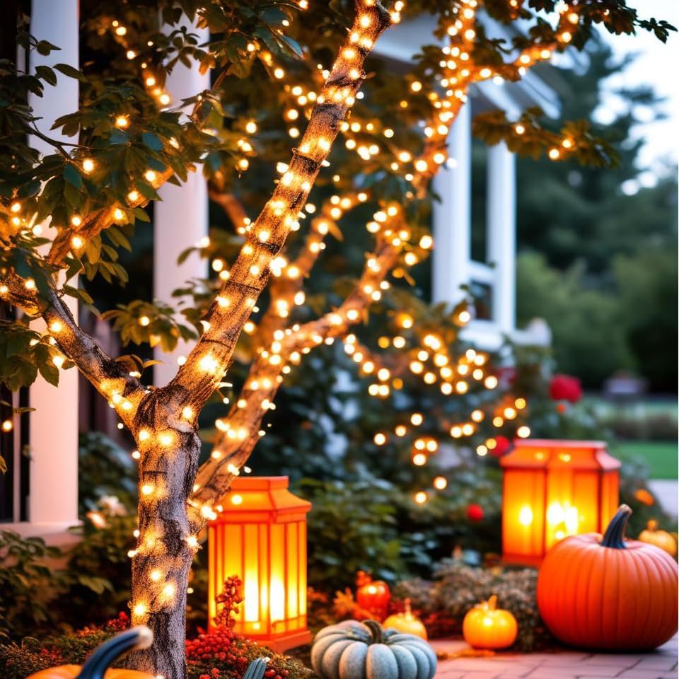 YIQU Smart Color Changing Christmas Lights, 66 FT 200 LED RGB String Lights with Remote App Control and Timer, Music Sync Multiple Modes Twinkle Mini Light Waterproof Indoor Outdoor