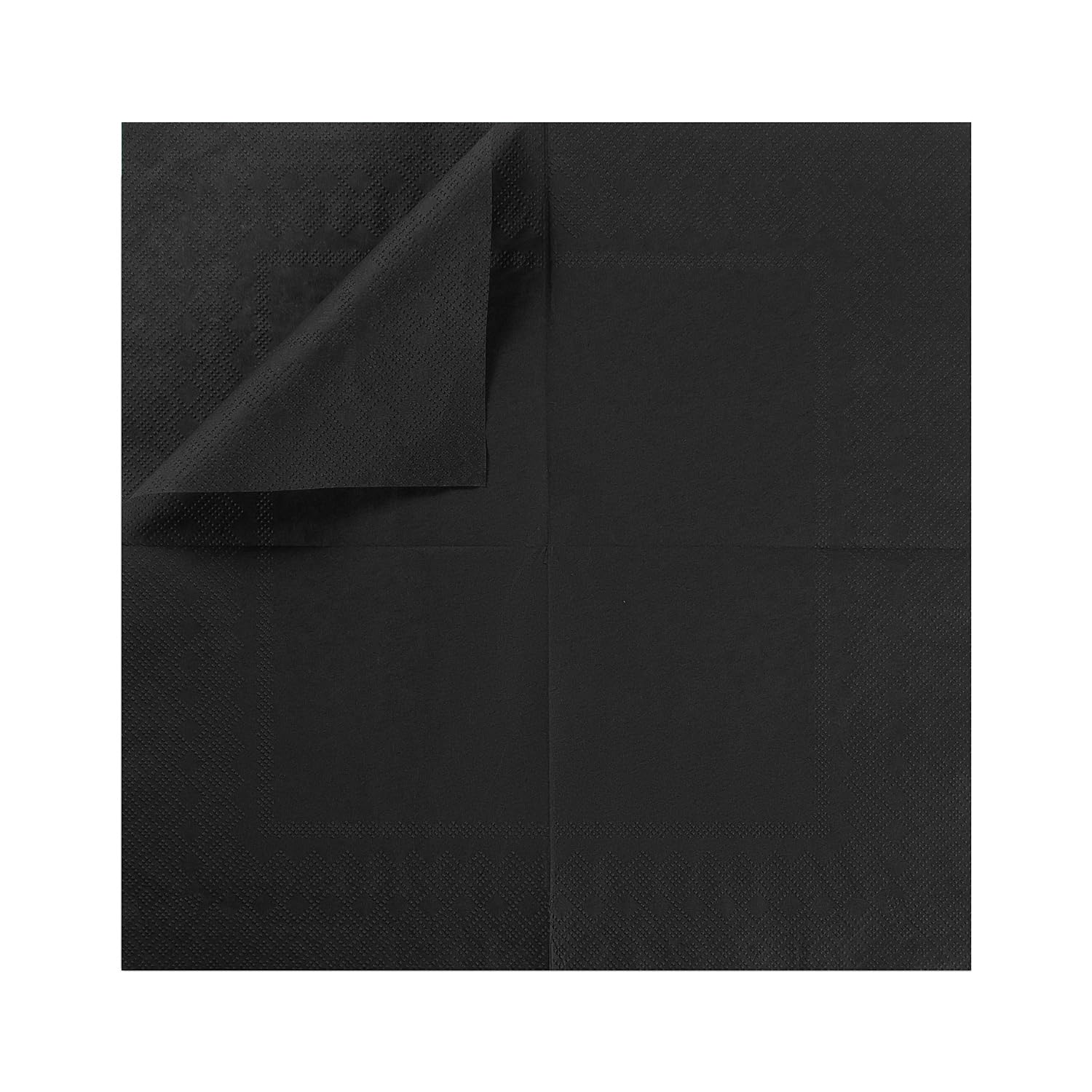 100 Pack Cocktail Napkin 2-Ply Dessert Napkins Folded 5 x 5 Inches Disposable Napkins for Dinner Wedding Birthday Party Bridal Anniversary Reception Event (100, Black)
