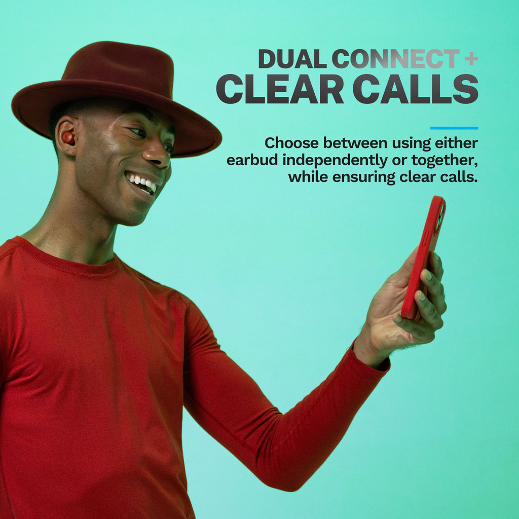 JLab Go Air Pop+ True Wireless Earbuds, in Ear Headphones, Bluetooth Earphones, 35H Playtime Ear Buds, Bluetooth Earbuds with Microphone, USB-C Charging Case, Dual Connect, EQ3 Sound, Rose